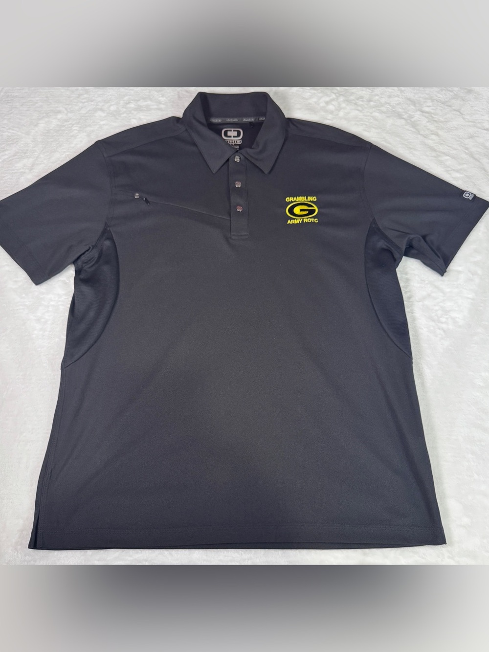 OGIO Grambling Army ROTC Performance Polo Shirt Men’s Large Black